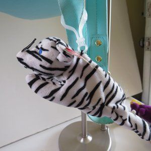 Blizzard White Tiger BACKPACK CLIP plush mini stuffed animal zoo